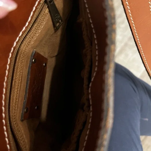 PATRICIA NASH "Venezia" Tan Leather Crossbody Purse Bag Boho Core Western Core - Picture 7 of 10